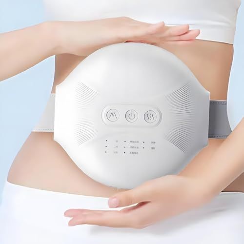 Bianstone Abdominal Kneading Massager, Automatic Belly Massager with Warm Compress Mode, Bi-directional Kneading, Helps Soothe Digestive Discomfort and Menstrual Cramps