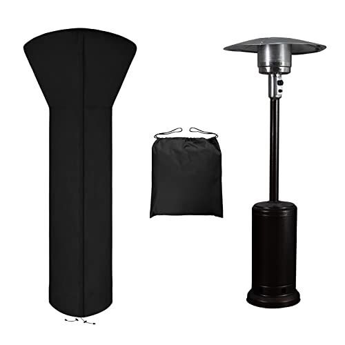 Patio Heater Cover, 89"H x 33"D x 19"B, Black Waterproof Outdoor Heater Cover with Zipper and Storage Bag, Dustproof, UV-Resisant, Wind-Resistant
