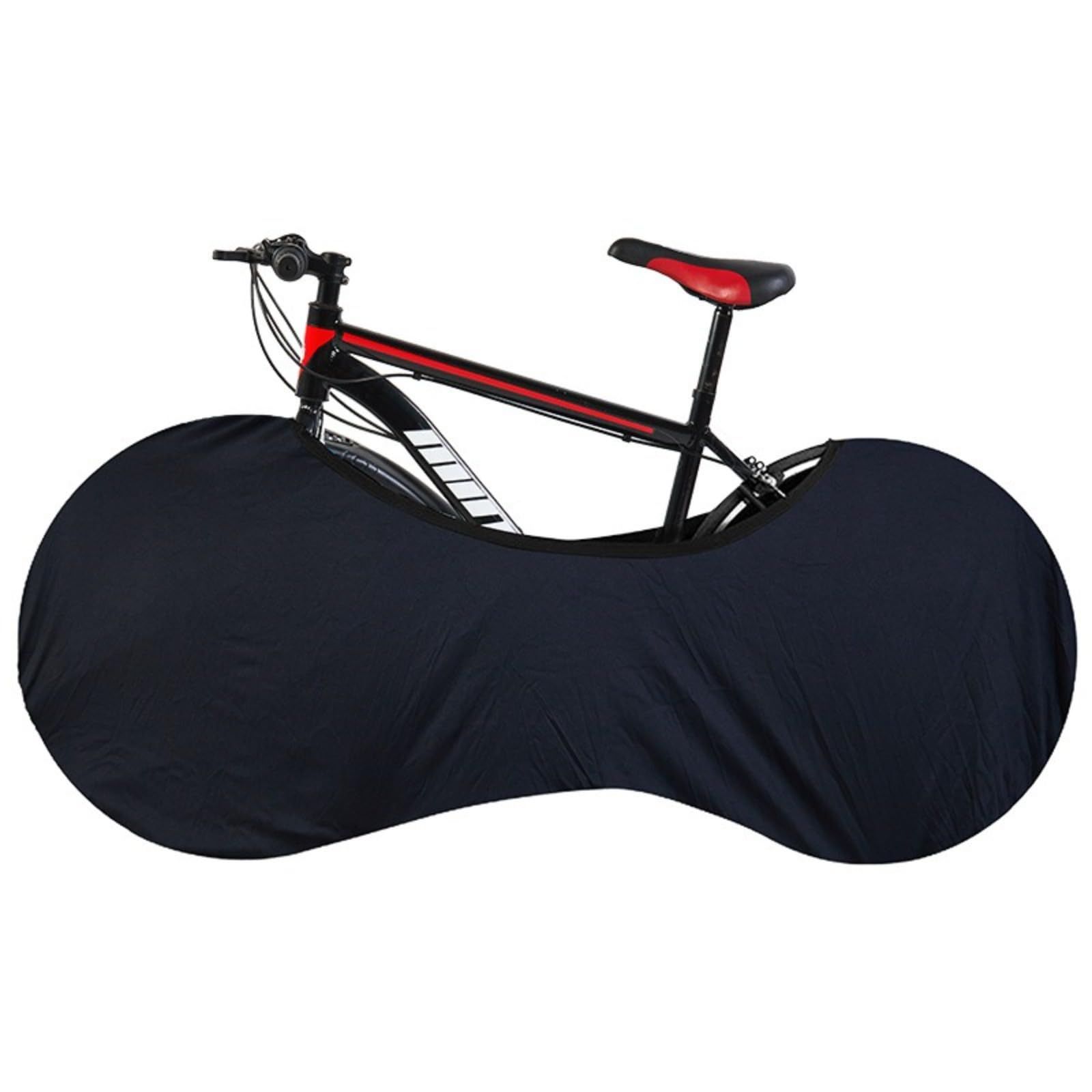 Indoor Stretchable Bicycle Frame Cover, Dust & Scratch Protection for Home Storage, 160*66cm (black)