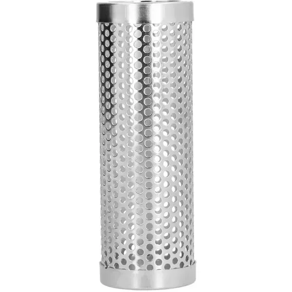 304 Stainless Steel Pellet Smoker Tube with Large Capacity Mesh for Hot and Cold Smoking on BBQ Grills, Silver, 15 x 5 cm