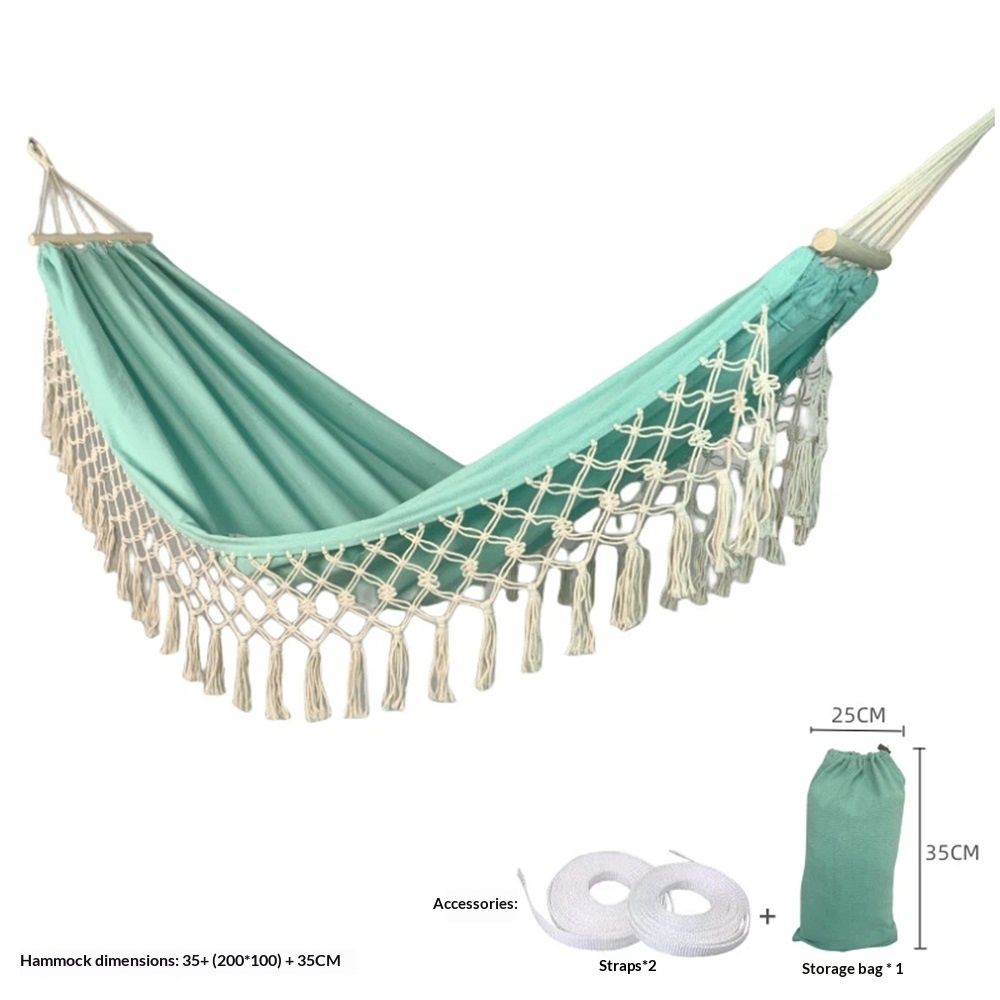 Beautiful Boho Style Hammock -Camping， Portable 2 Person Hammock, for Suitable for Backpacking, Patio, Beach, Backyard, Outdoor, Garden,Wedding Decor