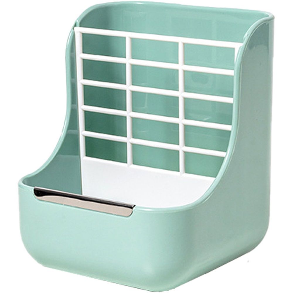 2 in 1 Food Hay Feeder for Guinea Pig, Rabbit Feeder, Indoor Hay Feeder for Guinea Pig, Rabbit, Chinchilla, Feed Bowls Use for Grass & Food (Blue)