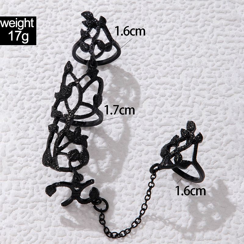 Multiple Rings Finger Stack Knuckle Band Punk Hand Chain Ring Finger Bracelets Beach Slave Bracelet Jewelry for Women and Girls