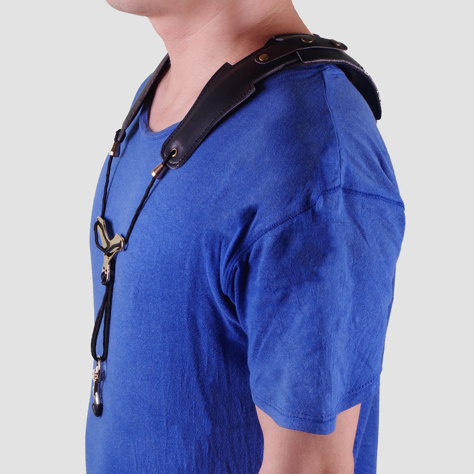 Leather Saxophone Strap, Saxophone Strap with Adjustable Strap & Gold Plated Metal Trigger Snap, Saxophone Harness