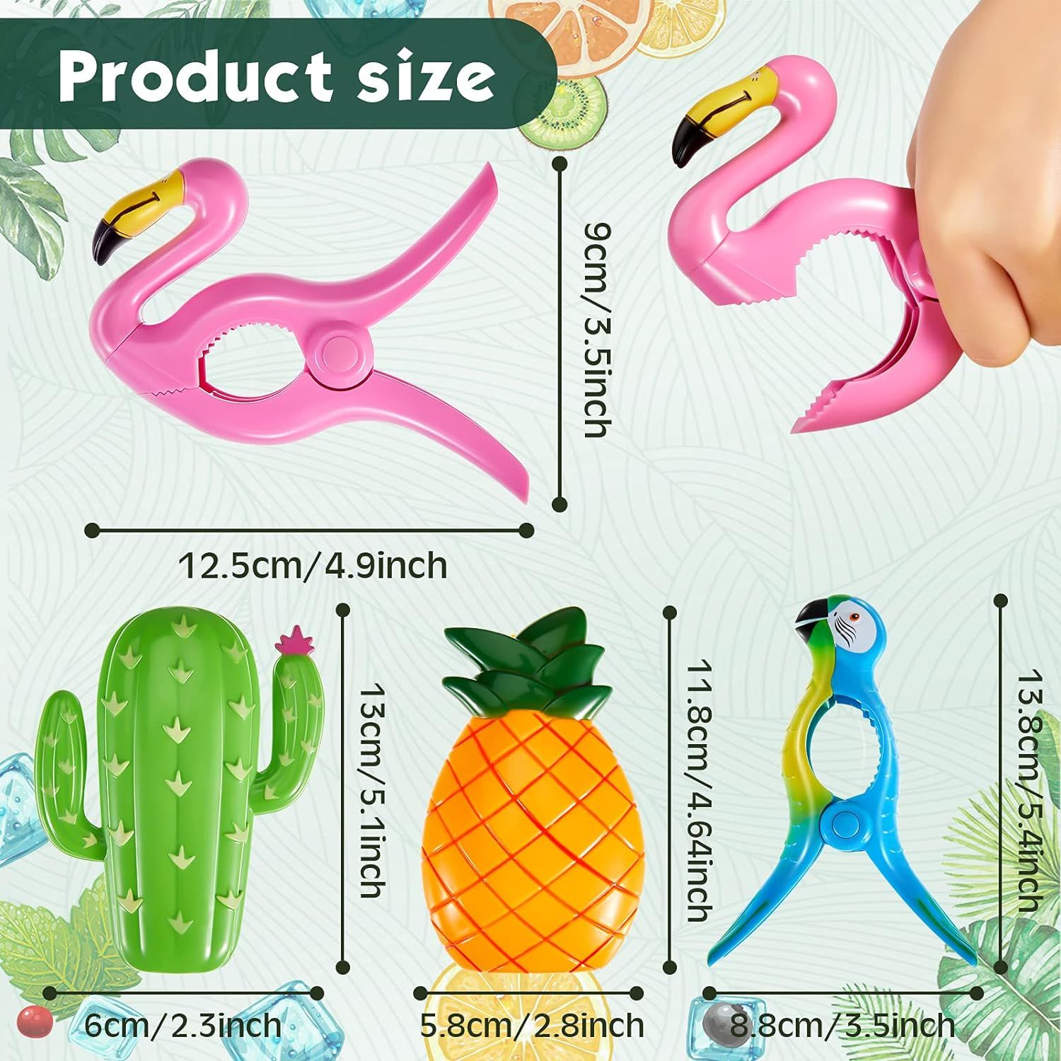 4 Pieces Beach Towel Clips for Beach Chairs Lounge Chair Holder Cactus Coconut Tree Beach Towel Clips Holiday Pool Accessories
