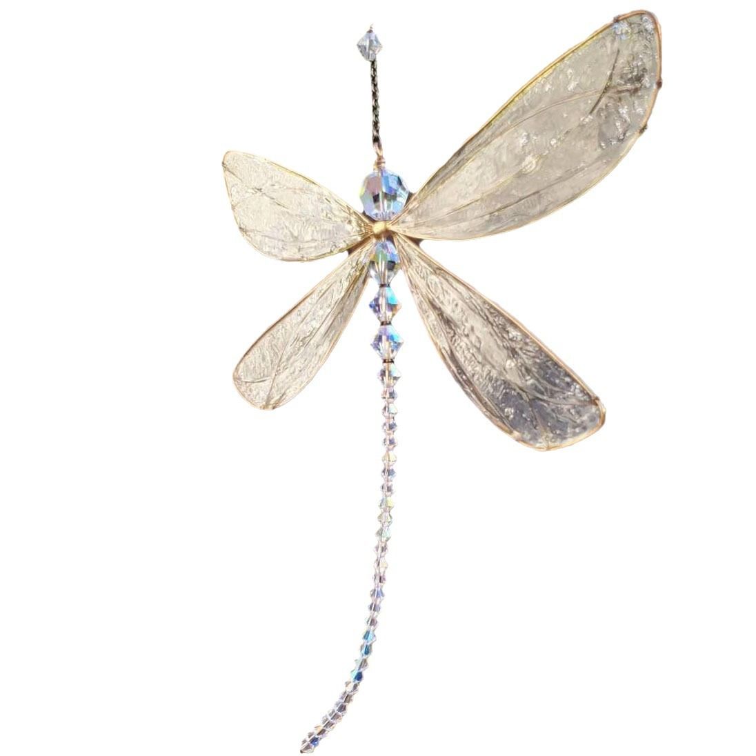 1 pcs Dragonfly, Small Dazzlefly Dragonfly Sun Catcher with Crystals,Rainbow Maker Pendant Window Hanging