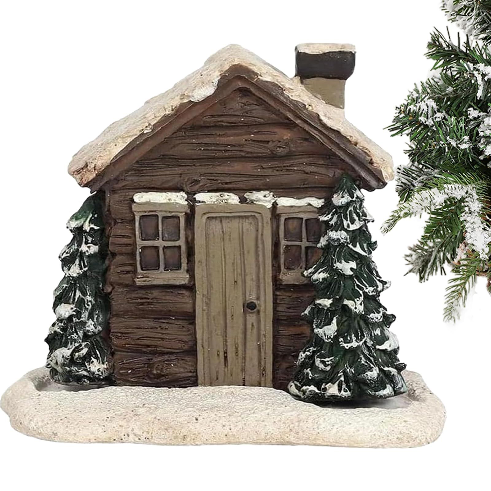 Miniature Garden Fairy House Outdoor Vintage Decoration Resin Wood Decoration Halloween Decoration Accessories