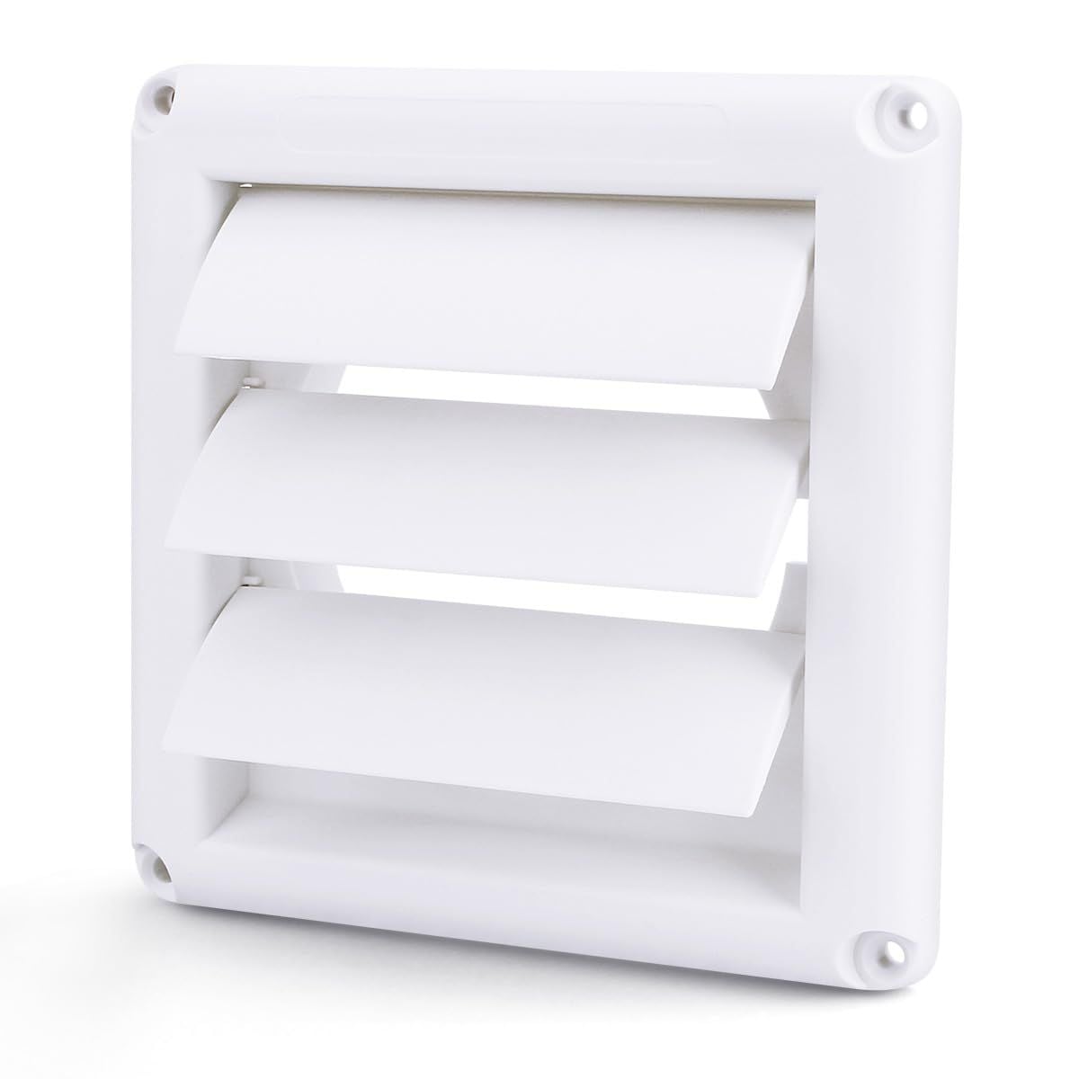 Louvered Dryer Vent Cover 4 inch Replacement for Outdoor/Indoor Dryer Vent Cover Vent Hood Outlet Airflow Vent Dryer , White