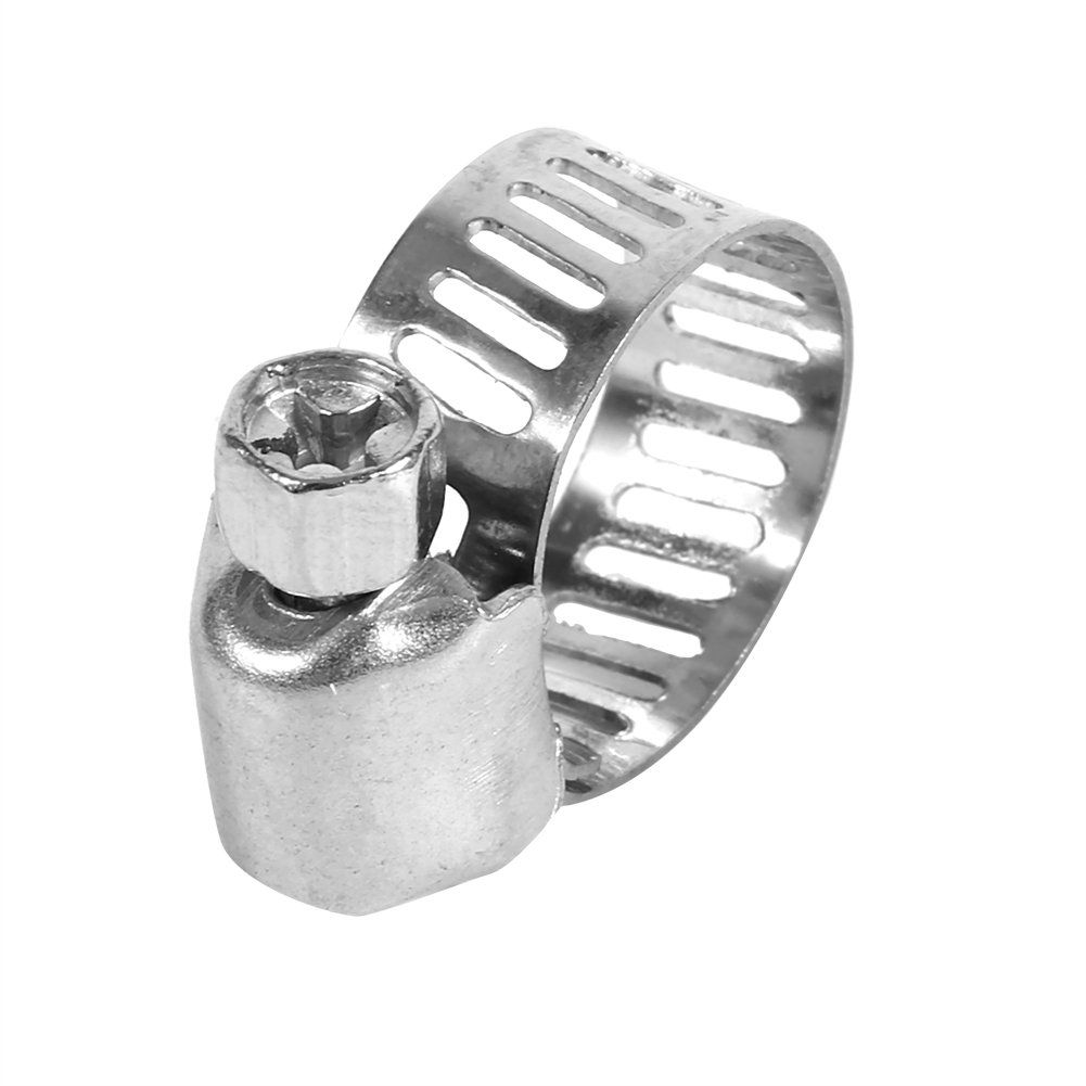 Galvanized Steel Hose Clamps 1"-inch for Pipe Worm Gear Plumbing Automotive - Bulk Pack of 1 Clamps.