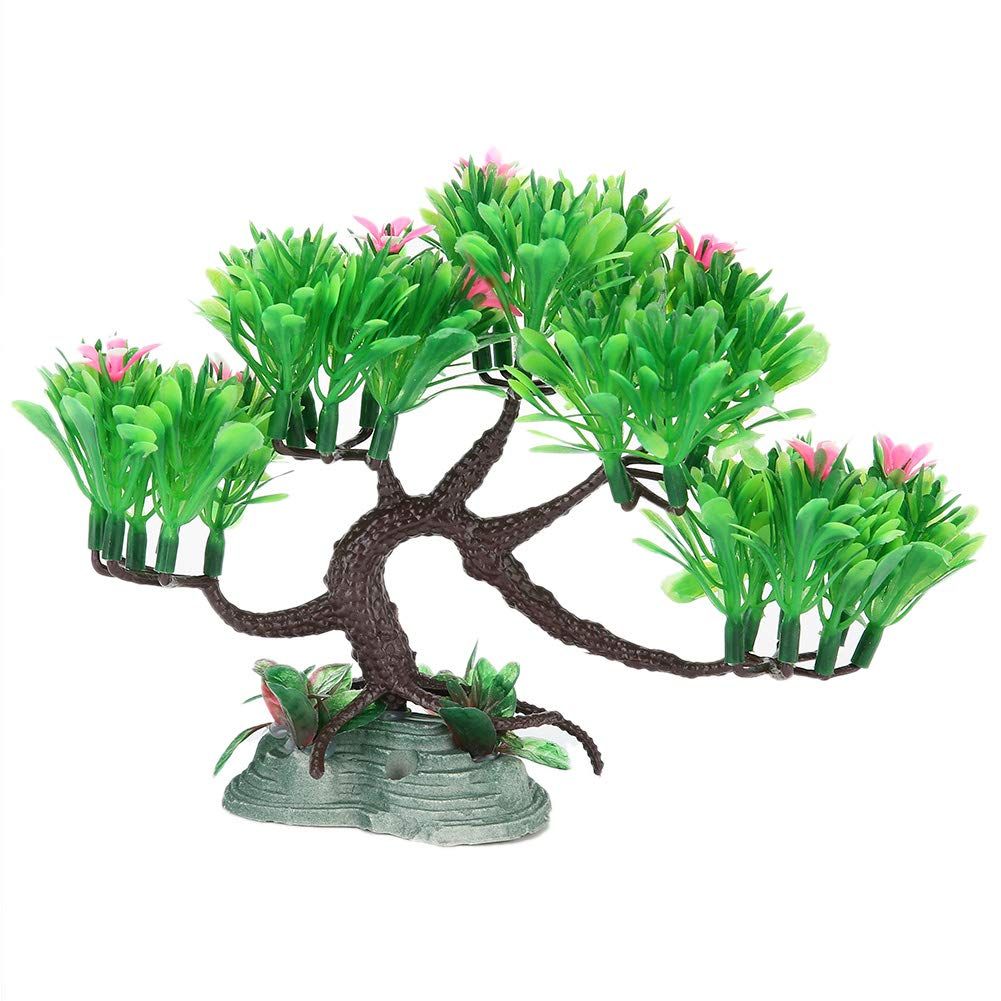 Artificial Aquatic Plants Fishtank Decorations, Aquarium Water Grass, 5-inch Plastic Plants Goldfish Waterscape Fish Hides Tree