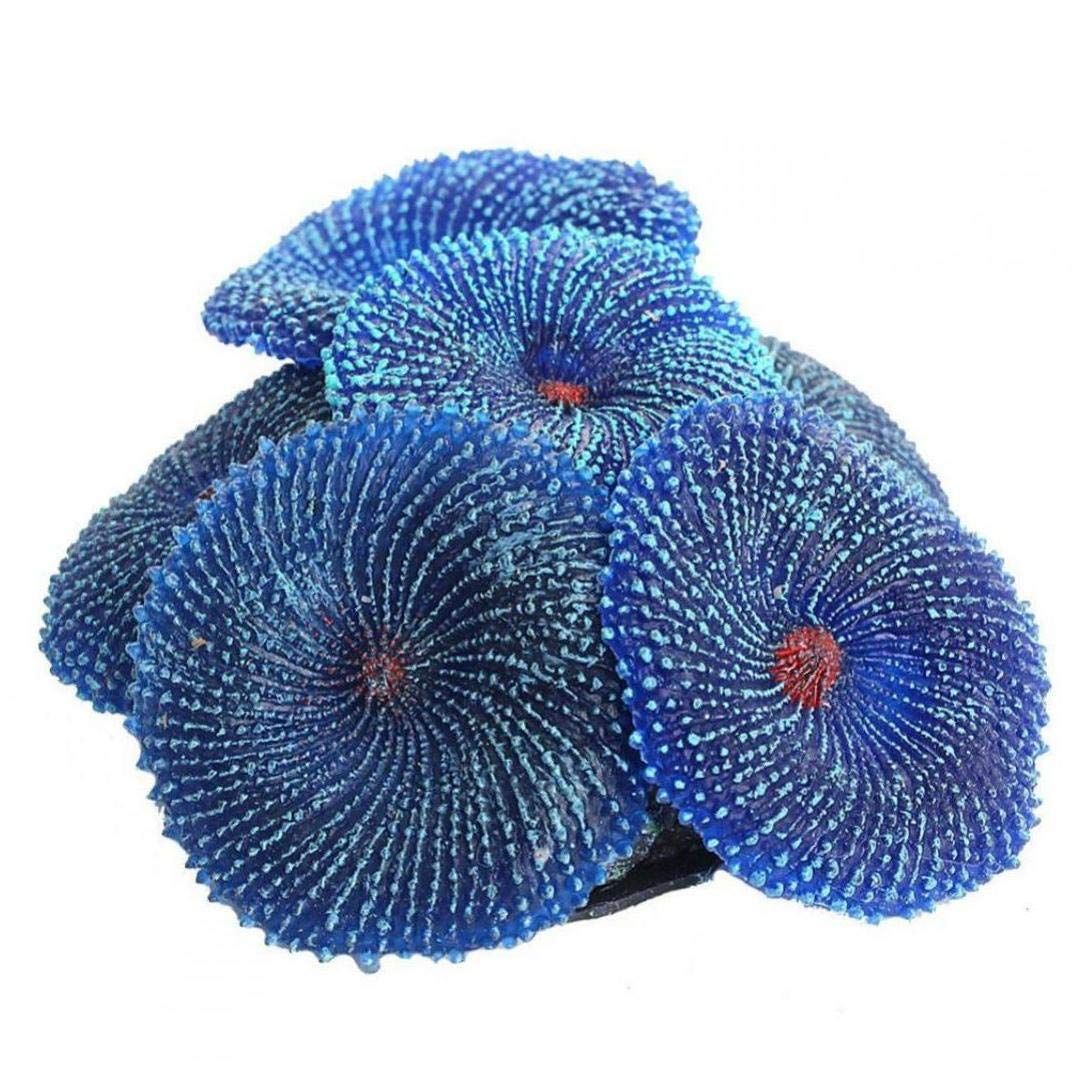 1pc Resin Blue Coral Sea Plant Ornament Artificial Coral Aquarium Ornament Silicone Artificial Coral Plant Decoration for Fish