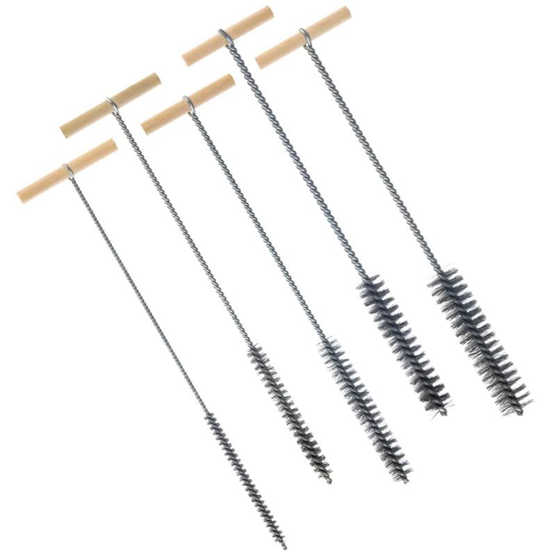 5pcs Drill Hole Brush Set 8/12/16/20/25mm Cleaning Brush Kit Stainless Steel Hole Brushes Cleaning Brush for Hammer Drills