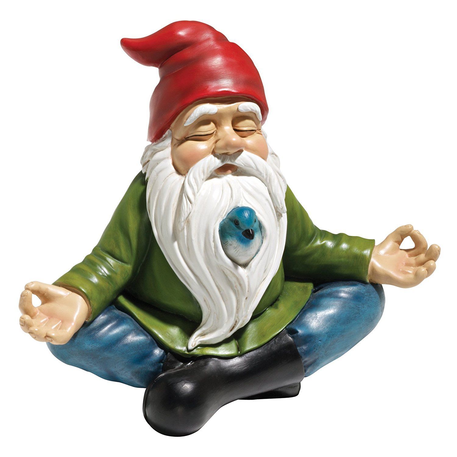 Gnome with Hat and Bird Decorated, Garden Decorations Statues,Decor for Lawn Ornaments, Resin Garden Figurines (Gnome with Birds