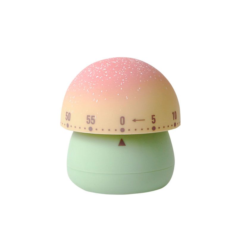 Mechanical Kitchen Timer, Cute Mushroom Timer for Kids, Wind Up 60 Minutes Manual Countdown Timer for Classroom, Home （3pcs）