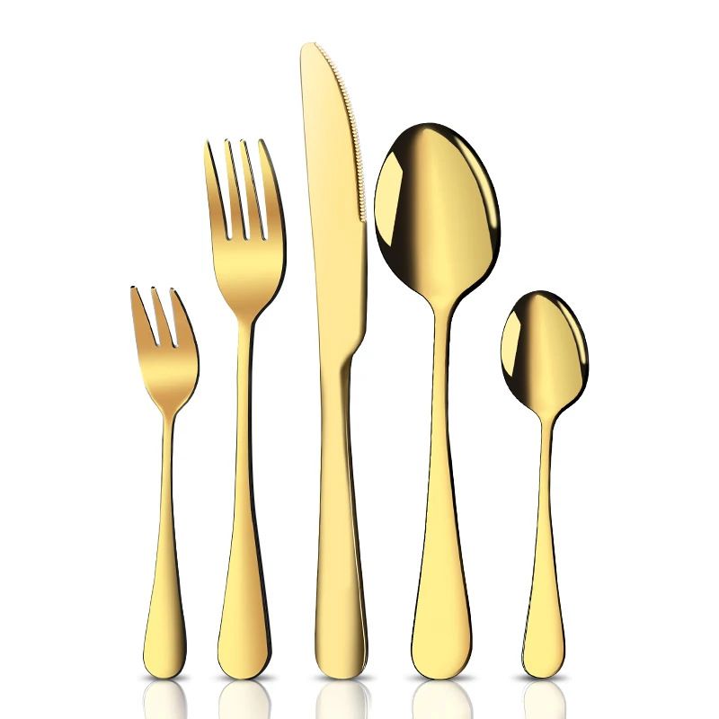Cutlery Set Service for 1, Stainless Steel Flatware Set Include Spoons Forks Knives Tableware Utensil Set for Kitchen Home