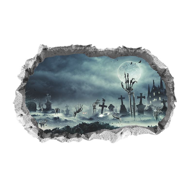 Halloween Wall Stickers Halloween Ghost Wall Sticker 3D Halloween Wall Art Scary Wall Stickers Haunted House Wall Paper Haunted