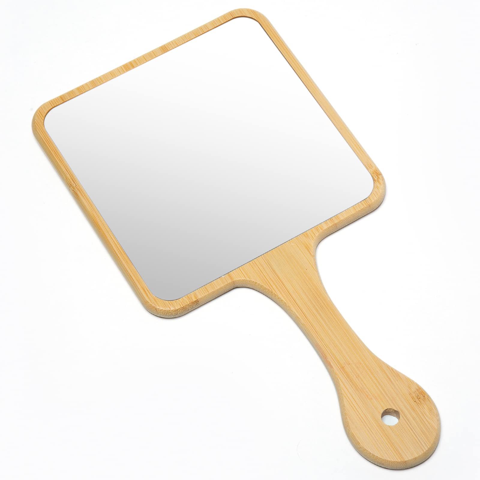 Mirror with Handle,Cute Hand held Mirror for Shaving Single-Sided Portable Travel Vanity Mirror for Men & Women,6.3" x 11.8"