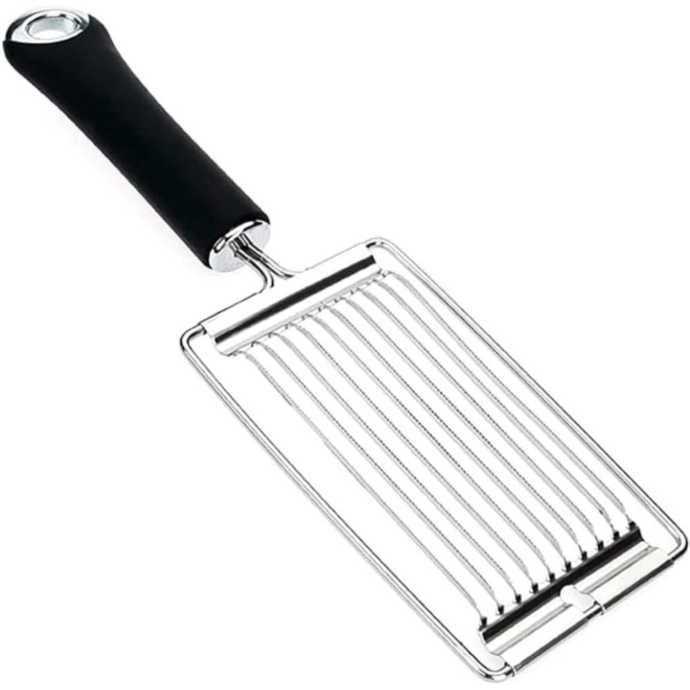 Stainless Steel Tomato Slicer, Eggs Slicer with 10 Singing Cutting Wires Handheld Strawberry Tomato Cutter for Kitchen