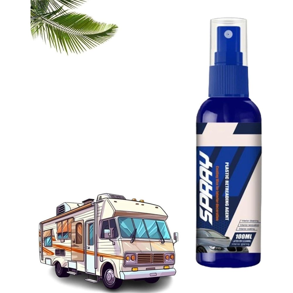 Decal Restore Agent, Decal Restore Agent for RVs, Decal Restorer and Protectant, Plastic Parts Refurbish Agent, Car Plastic Restorer, Prevents Cracking and Drying (2pcs-100ml)