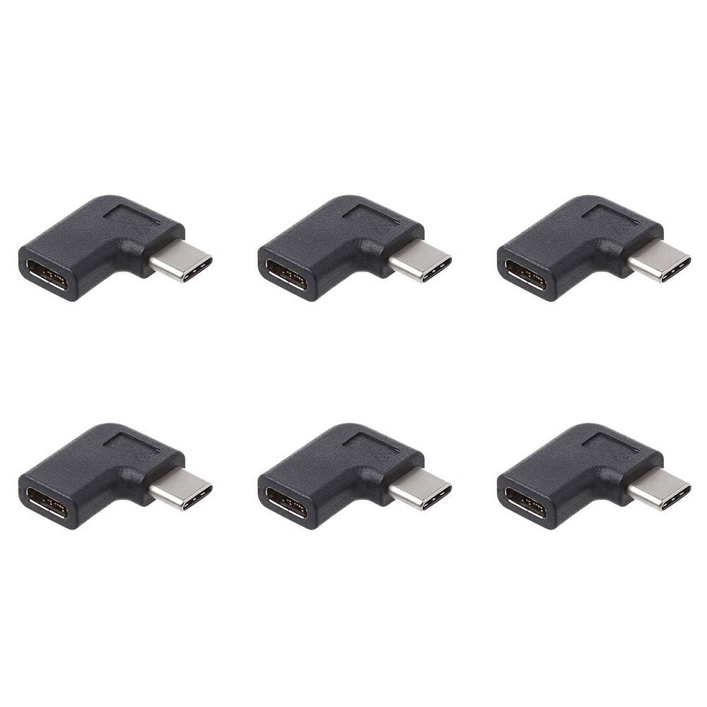 6X 90 Degree Right Angle USB 3.1 Type C Male to Female USB-C Converter Adapter