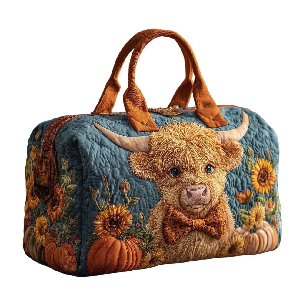 Cow Plaid Print Travel Duffel Bag Large Capacity Weekender Tote Shoulder Bag for Women Gym Weekend