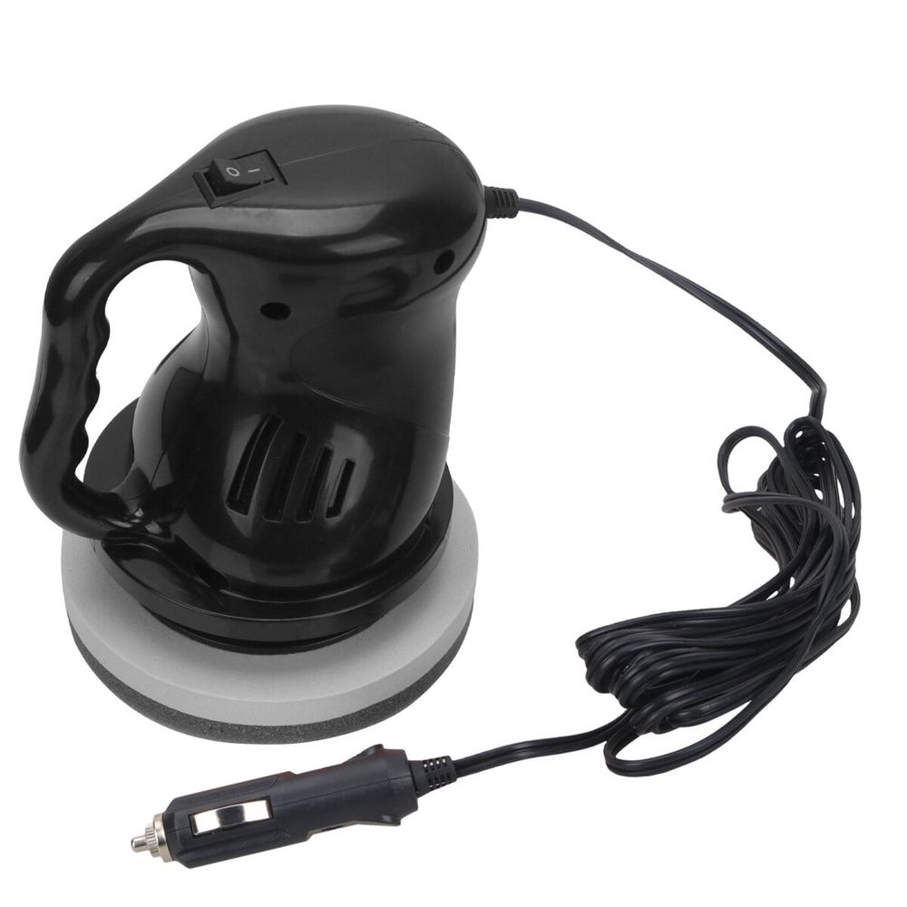 12V Mini Car Polisher and Waxing Machine for Auto Scratch Repair, Paint Seal, and Cosmetic Detailing - Black