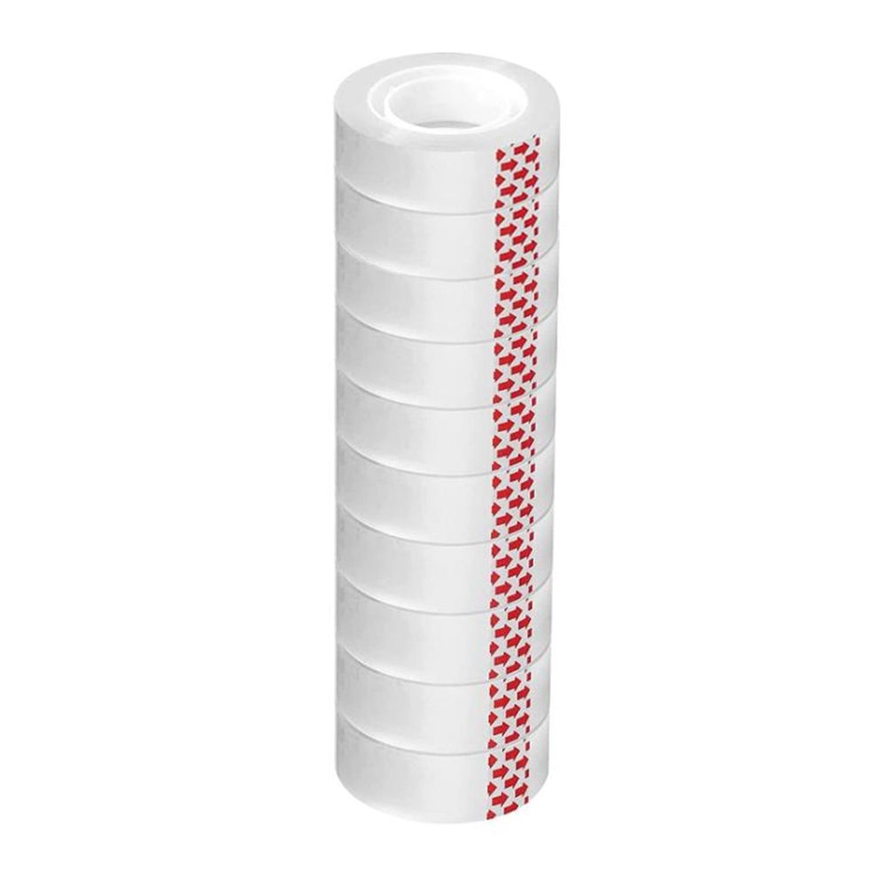 10 Rolls Transparent Tape, 1 inch Core, Clear Gift Wrapping Tape Refill Roll for Office, Home, School, 3/4 Inch Wide