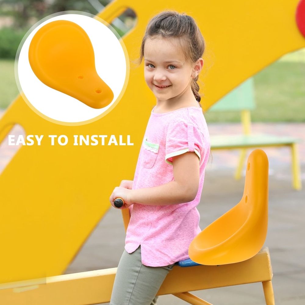 Yellow Plastic Rocker Chair Seat Replacement for Kids Outdoor Playground Equipment and Play Area Accessories