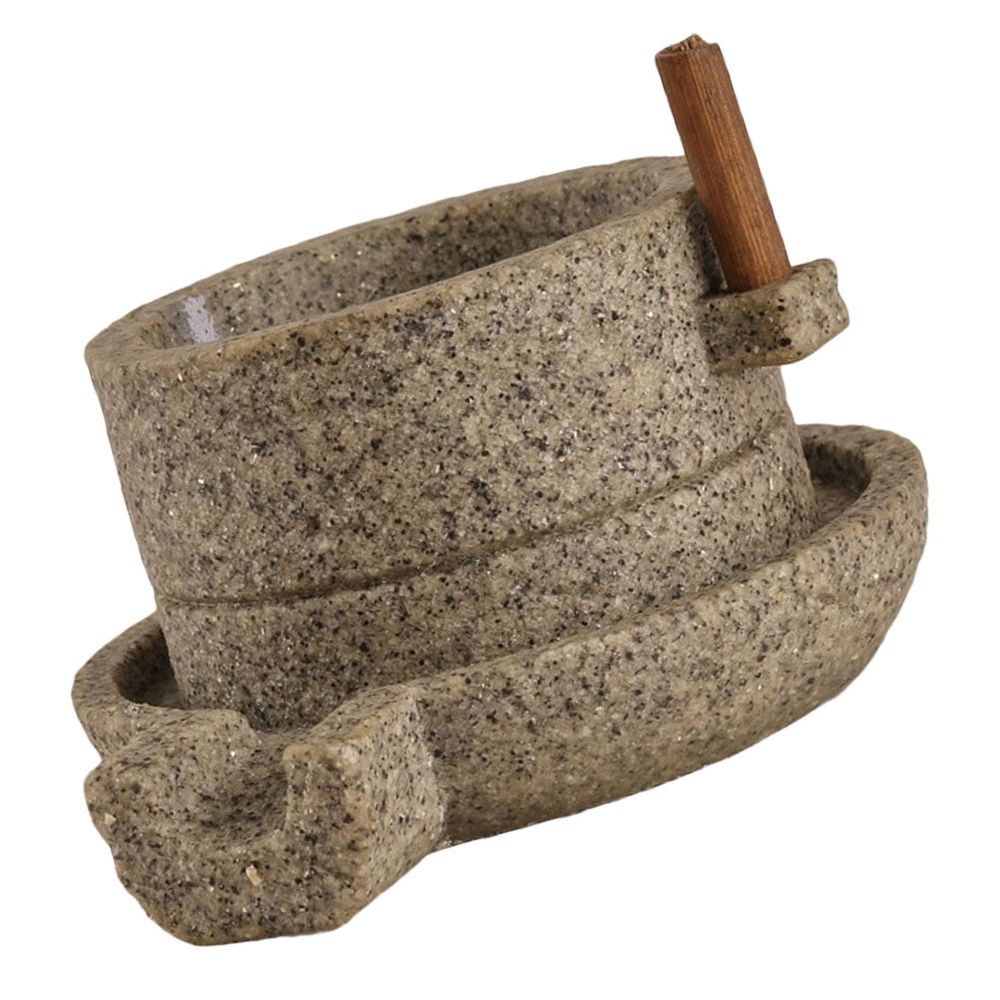 Grey Resin Bonsai Pot Multi-Purpose Vintage Flower Container for Home