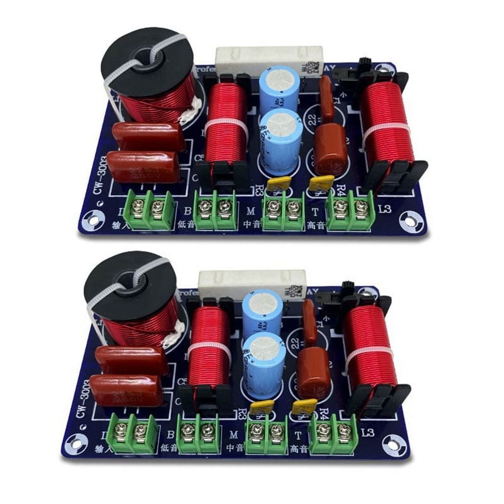 2PCS 3-Way 250W 850/5200Hz Frequency Divider DIY Speaker Filter Circuit Treble Medium Hifi Stereo Audio Crossover