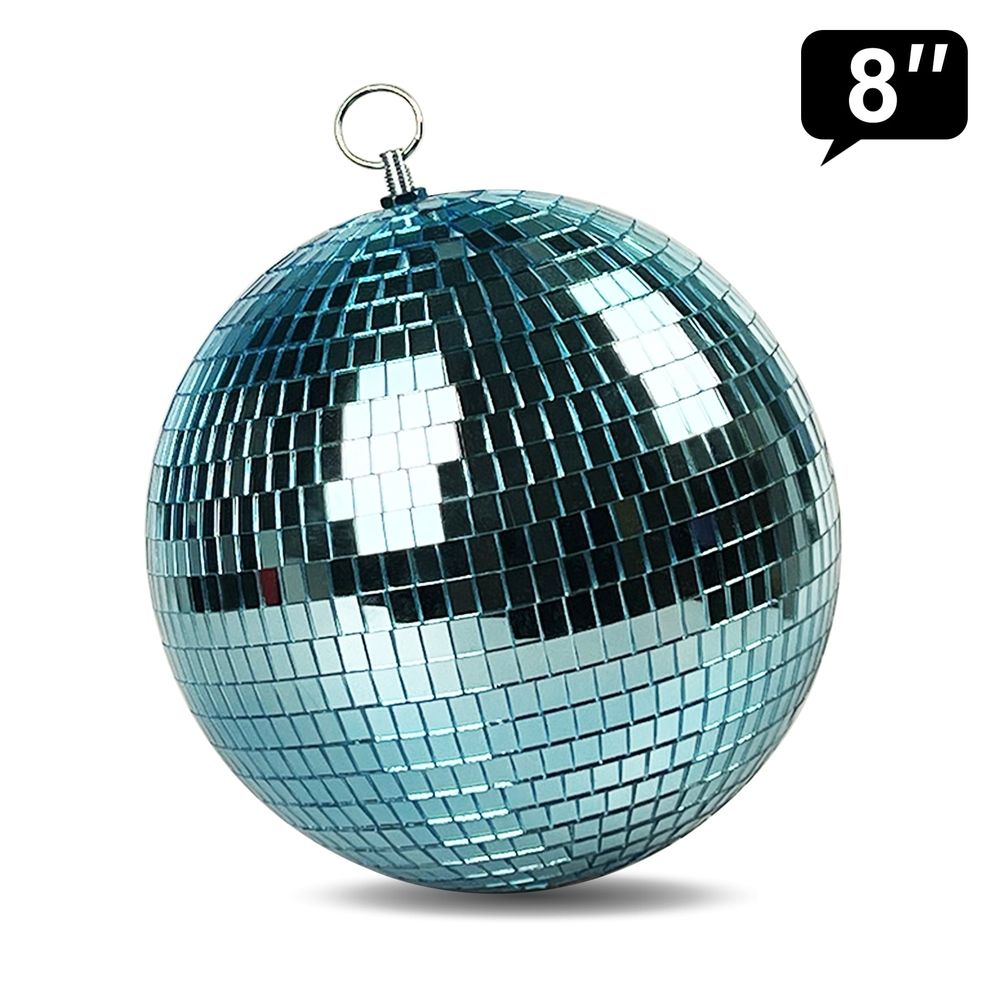 Mirror Disco Ball - 8-Inch Silver Hanging Disco Ball for Party Wedding Holiday Home Decoration by JZSDB