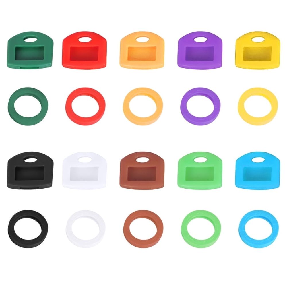 Silicone Key Markers Identifiers Covers In Assorted Color For Efficient Key Organization Feature Round And Square Shape