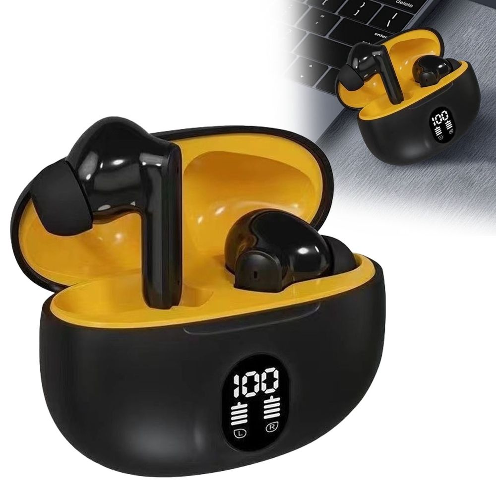 Bluetooth 5.4 Wireless Earbuds, Wireless Earbuds Bluetooth 5.4 Ear Buds with Power Display Charging Case Stereo Deep Headphones with 48H for Laptop Android/Ios