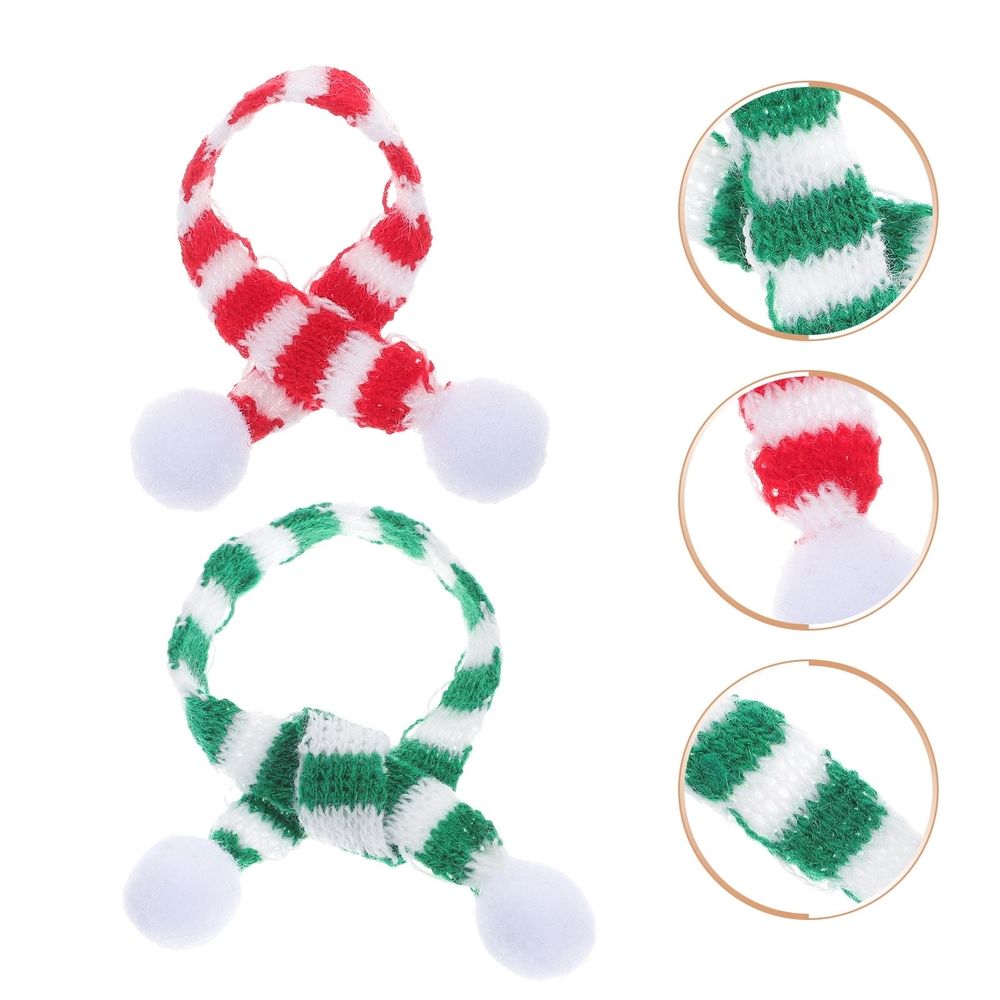 Christmas Wine Bottle Scarves Assorted Color for Dining Room and Xmas Party Decor 6Pcs