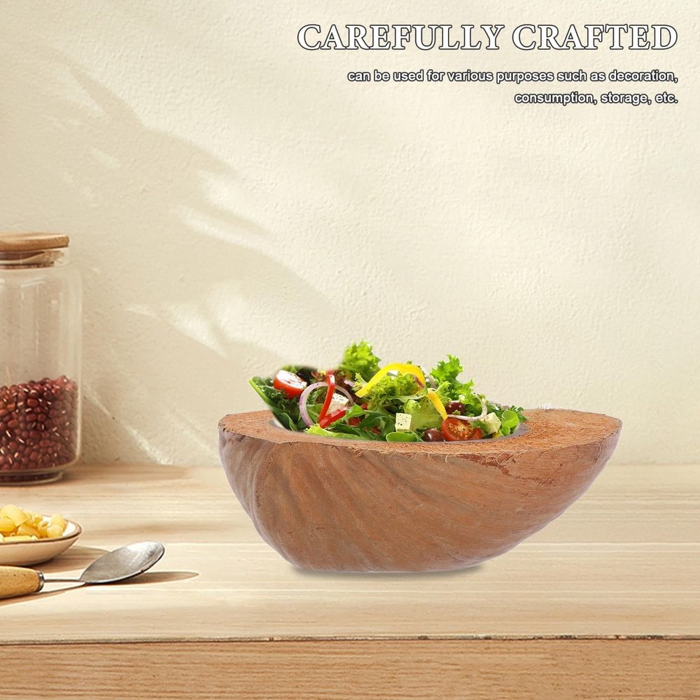 Decorative Coconut Shell Bowl Assorted Color Practical Multi-Purpose Use