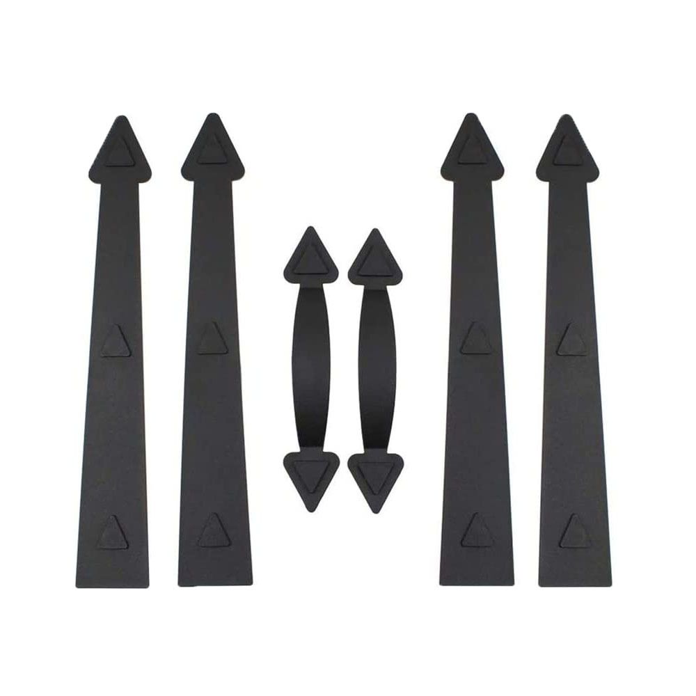 Magnetic Decorative Garage Door Curb Appeal Faux Hinges Handles Hardware Kit Color Black Household Essentials Garage Handle and Hinge Magnets
