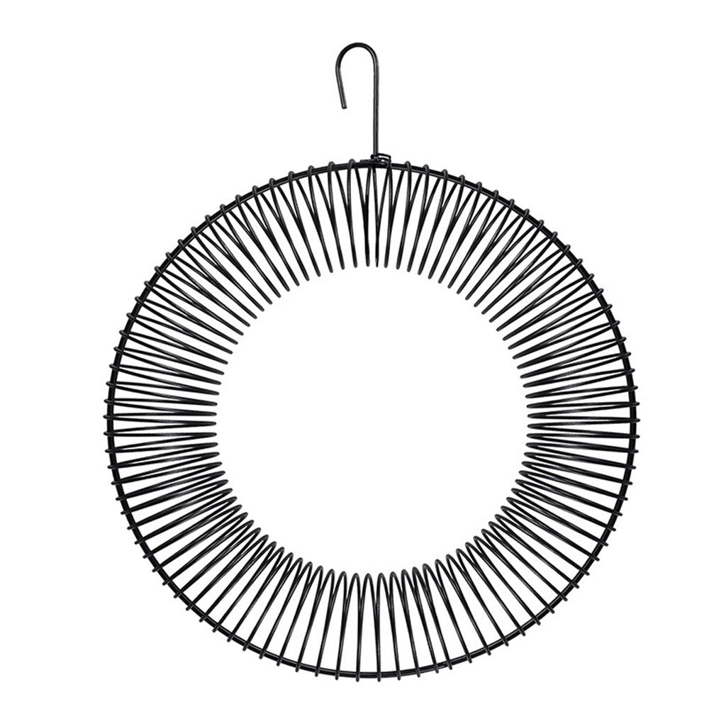 Whole Peanut black Wreath Feeder for Squirrels and Blue Jays, Round Hanging Bird Feeder for Feeding Birds and Squirrels, 16" L x 12" W , Black