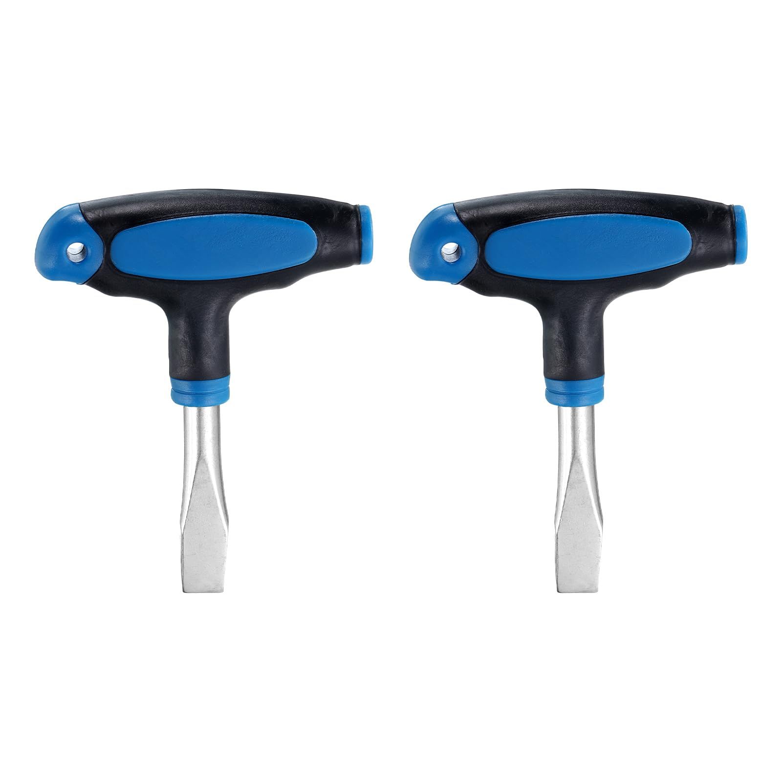 2pcs T Handle 9mm Flat Head Screwdriver Easy to Use Ergonomic Handle Flat Head Slotted Screwdriver with Plastic Handle for Film Sets