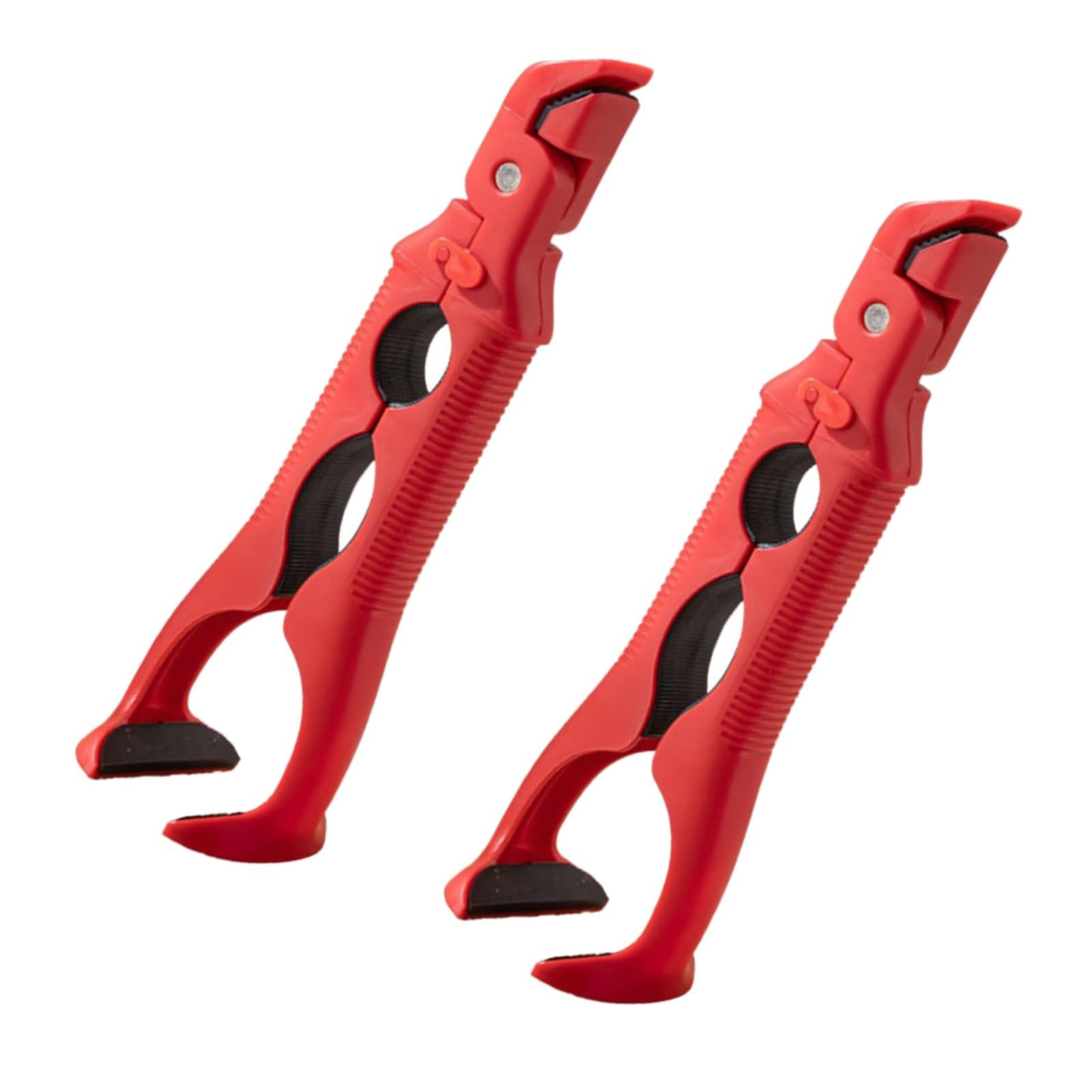 Slip Heat Insulation Anti-Scald Clip,Multi-Function Anti-Scald Bowl Clips Hot Bowl Dish Plate Gripper Clip,Anti-Scald Bowl Holder Clip Tongs Clamp Holder for Kitchen (red/2PCS)