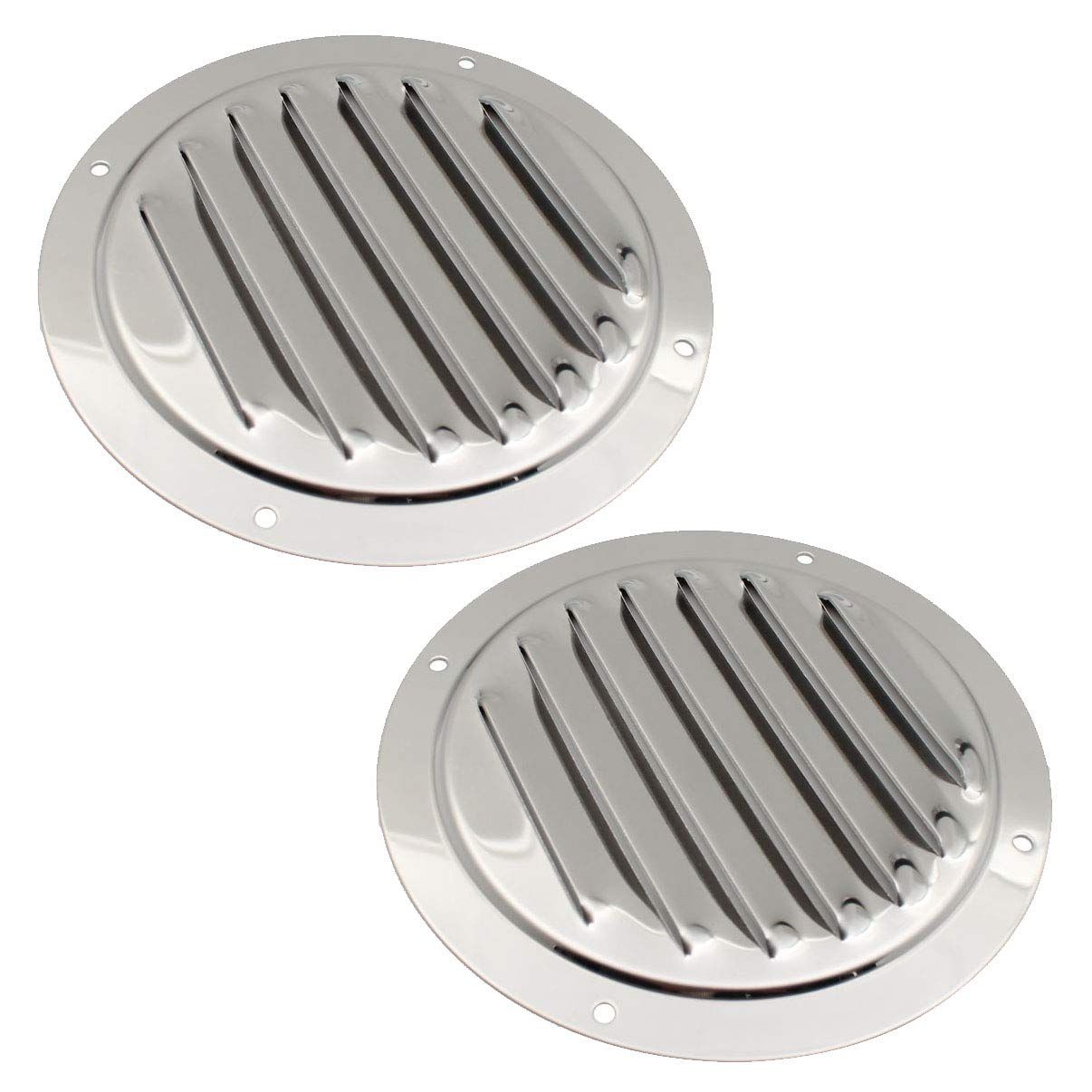 2 Pcs 5 " Round Louvered Air Vent, 316 Stainless Steel Marine Boat Vent Cover,louver, and air outlet, exhaust vent