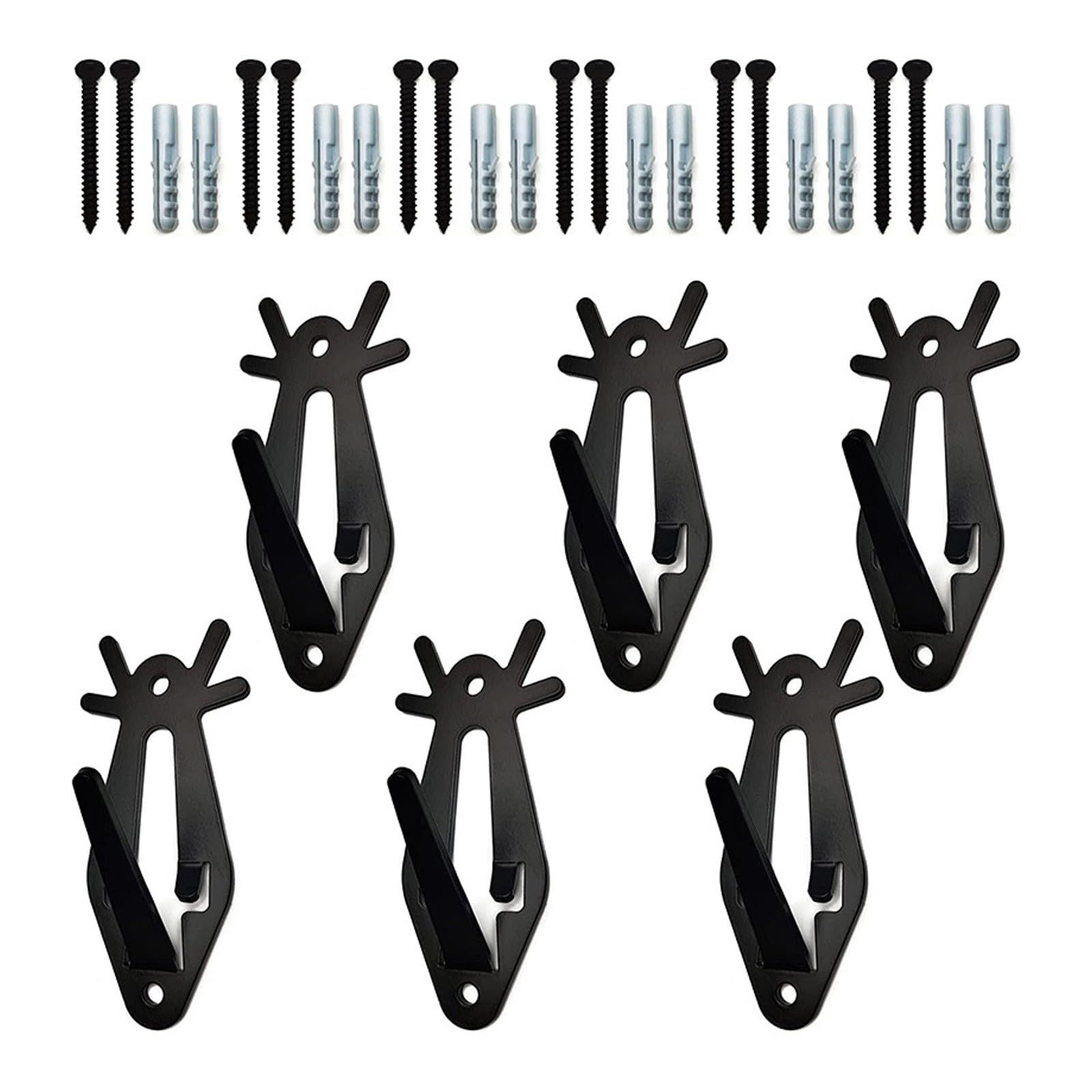 6pcs Deer head bone wall hook, used for hanging deer heads, antelopes, and other smaller animals, with a wall hook and easy installation kit for indoor and outdoor use