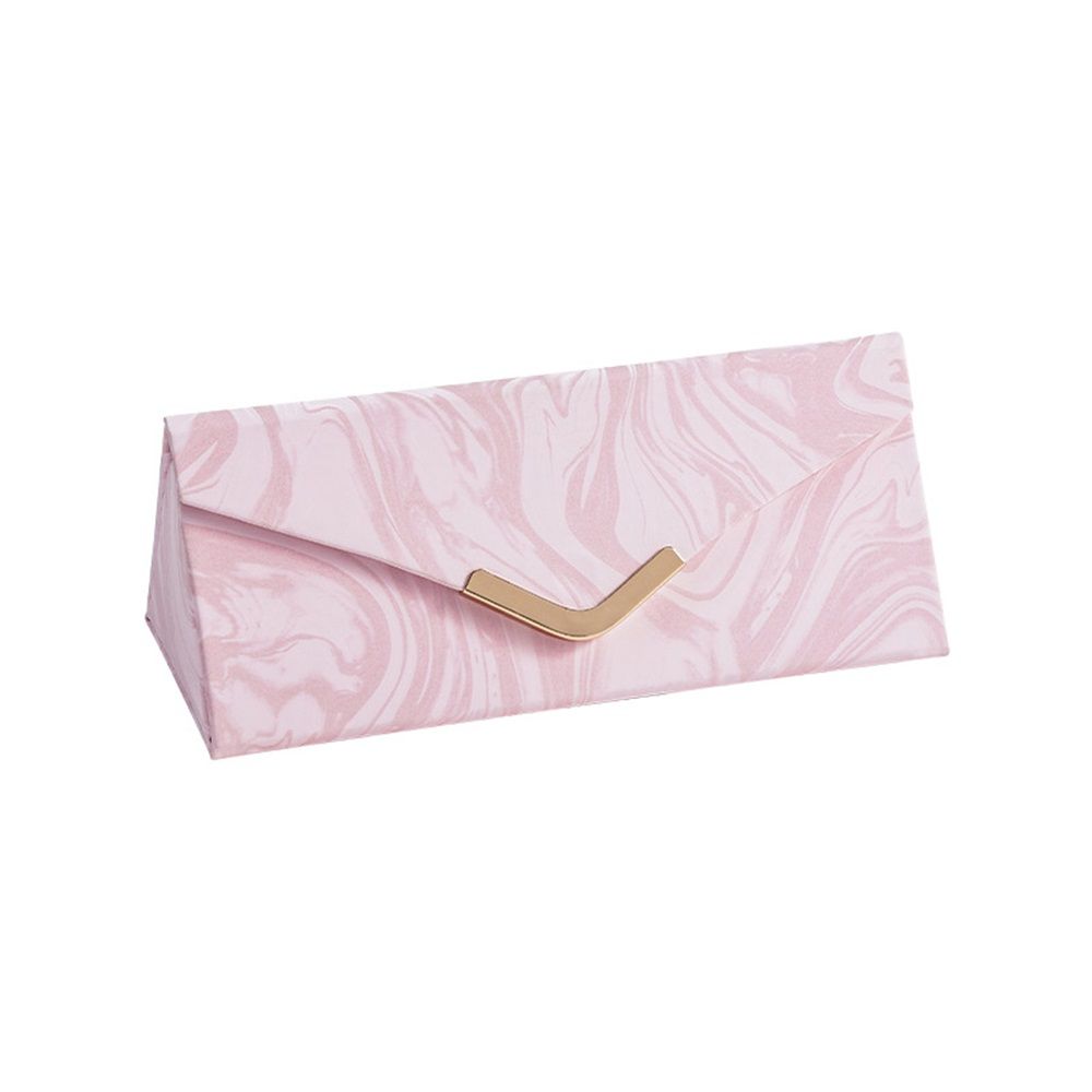 Travel Jewelry Case for Women Girls, Triangle Jewelry Box Organizer, Small Foldable Storage Holder for Necklaces Earrings Rings Bracelets（pink）