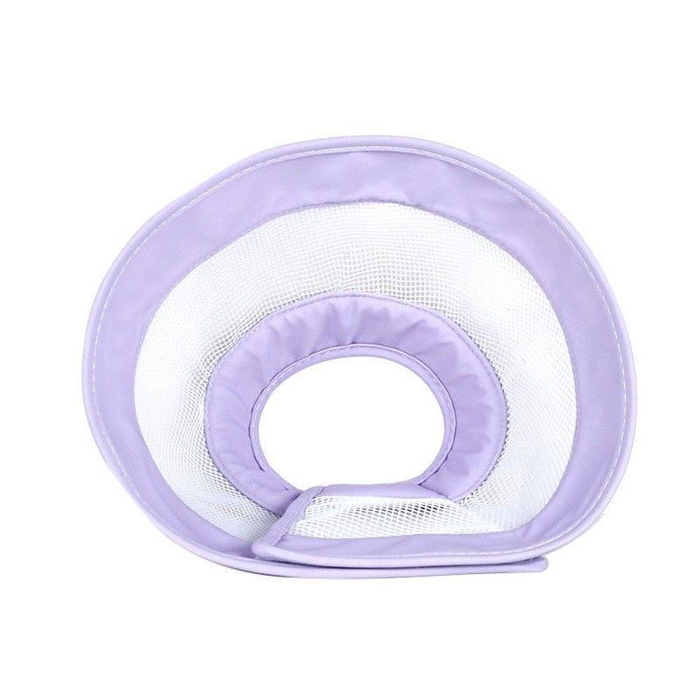 Cat Recovery Protective Cone Collar After Surgery-Soft Adjustable Waterproof Lightweight Elizabethan Collar to Prevent Cats from Touching Stitches, Wounds and Rashes (Light Purple, M)