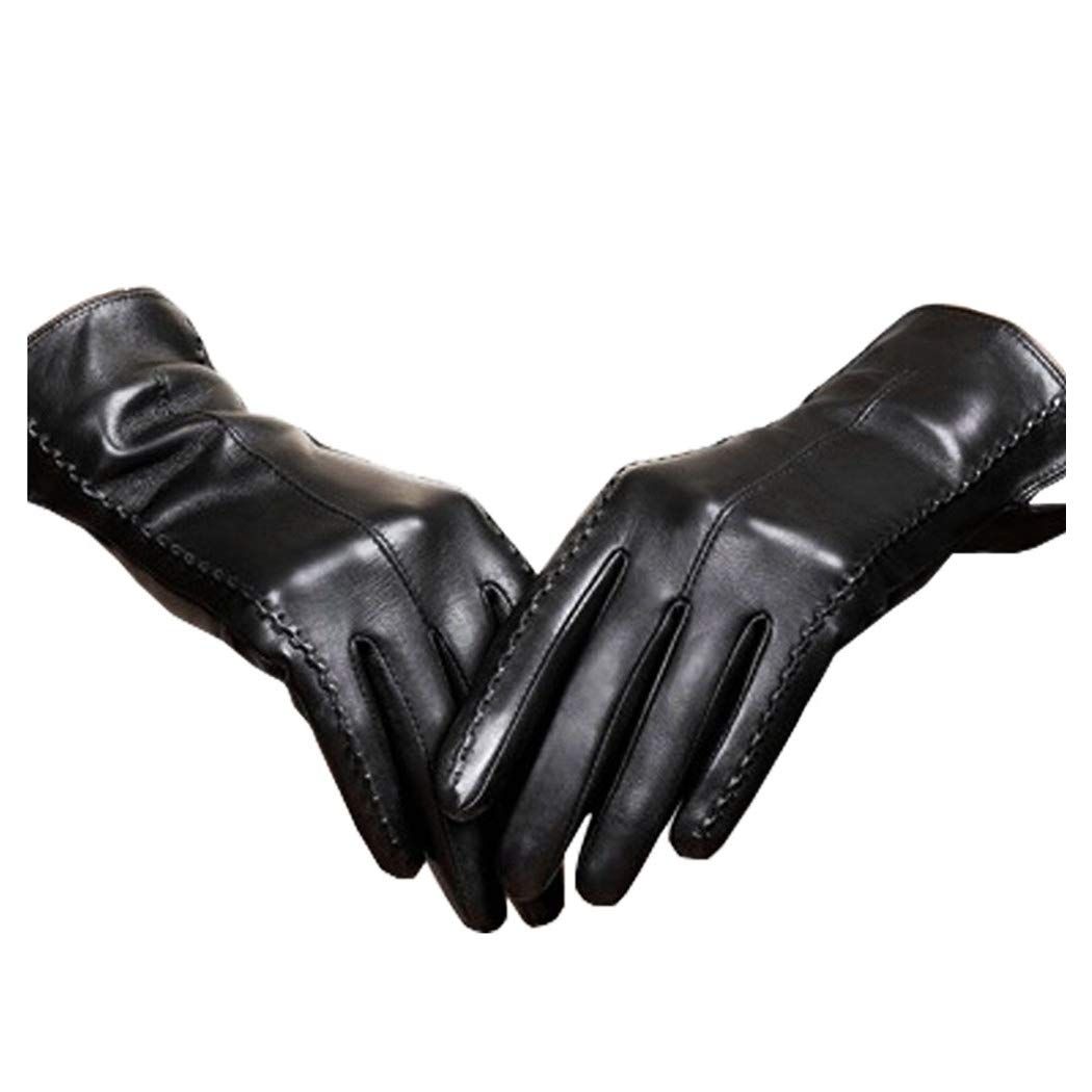 Leather Gloves for Women Winter, Touchscreen Gloves for Cold Weather with Warm Lining Women's Touchscreen Texting Driving Winter Warm （Black）