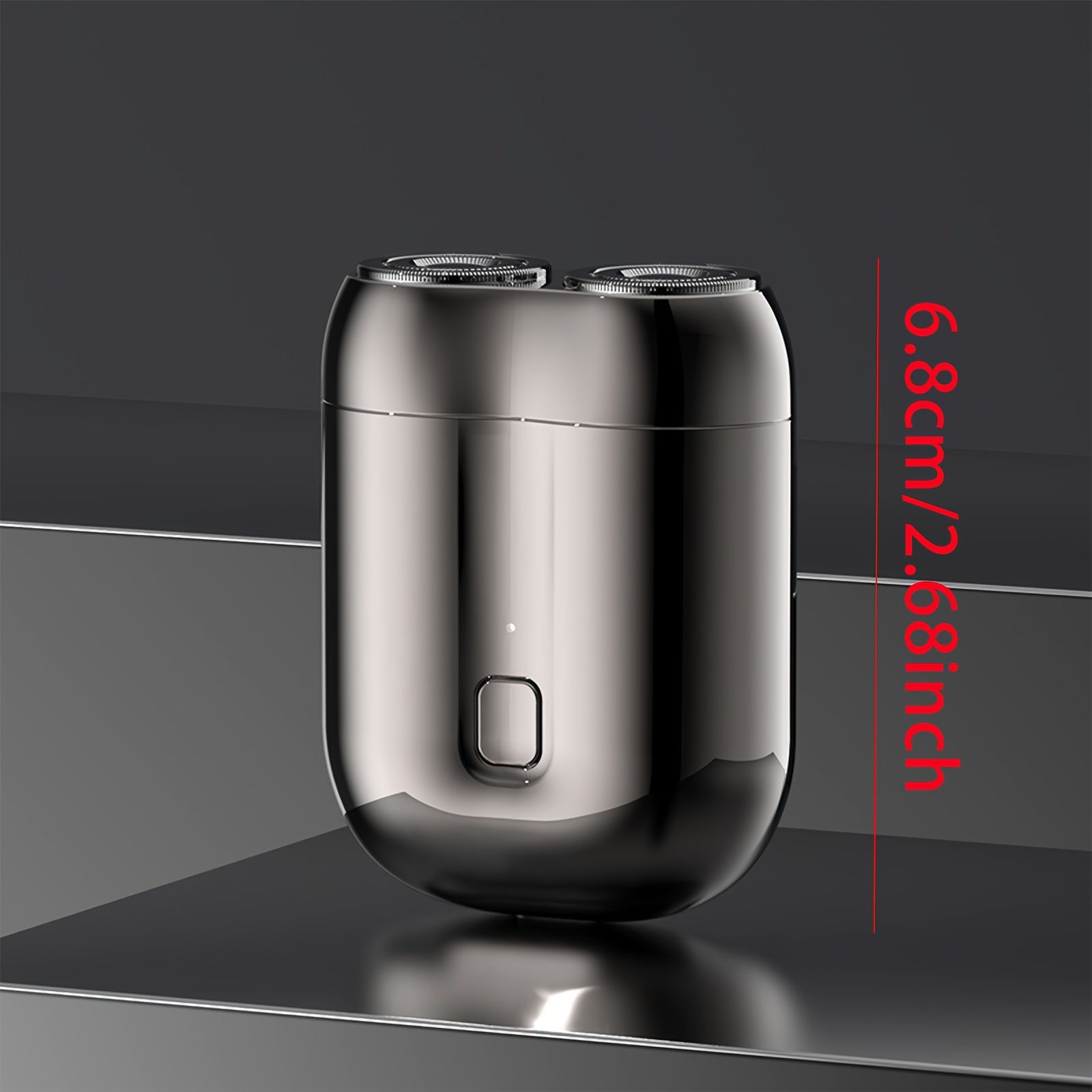 Portable Electric Shaver with Floating Head System & Washable Blades - Fast-Charging Type-C, 30-Min Runtime, One-Touch Start, Shaver for Travel, Business, & On-the-Go Grooming Grey