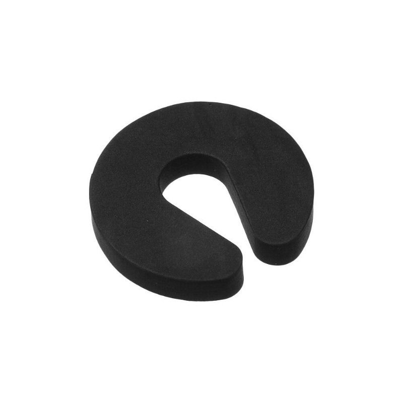 10pcs Safety Locks - EVA C-Shape Door Stoppers & Cabinet Secures, Soft Foam Finger Protectors, Assorted Colors 10pcs Black