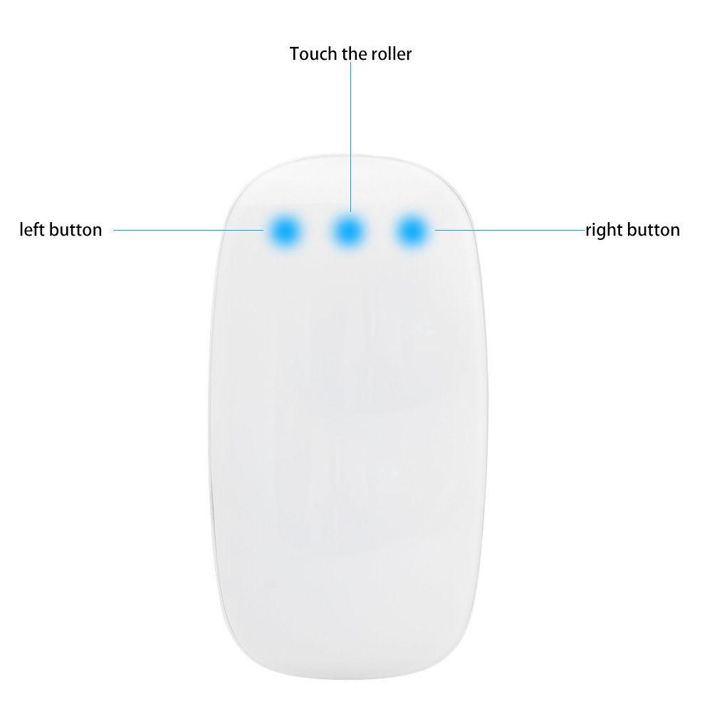 Apple Magic Mouse: Wireless, Bluetooth, Rechargeable. Multi-Touch Surface Thin Magic Mouse Slim Rechargeable Wireless- White