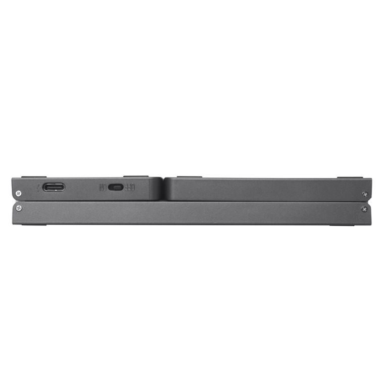Foldable Bluetooth Keyboard, Folding Wireless Keyboard with Number Pad, Multi-Device and Rechargeable Keyboard Tablet (Grey)