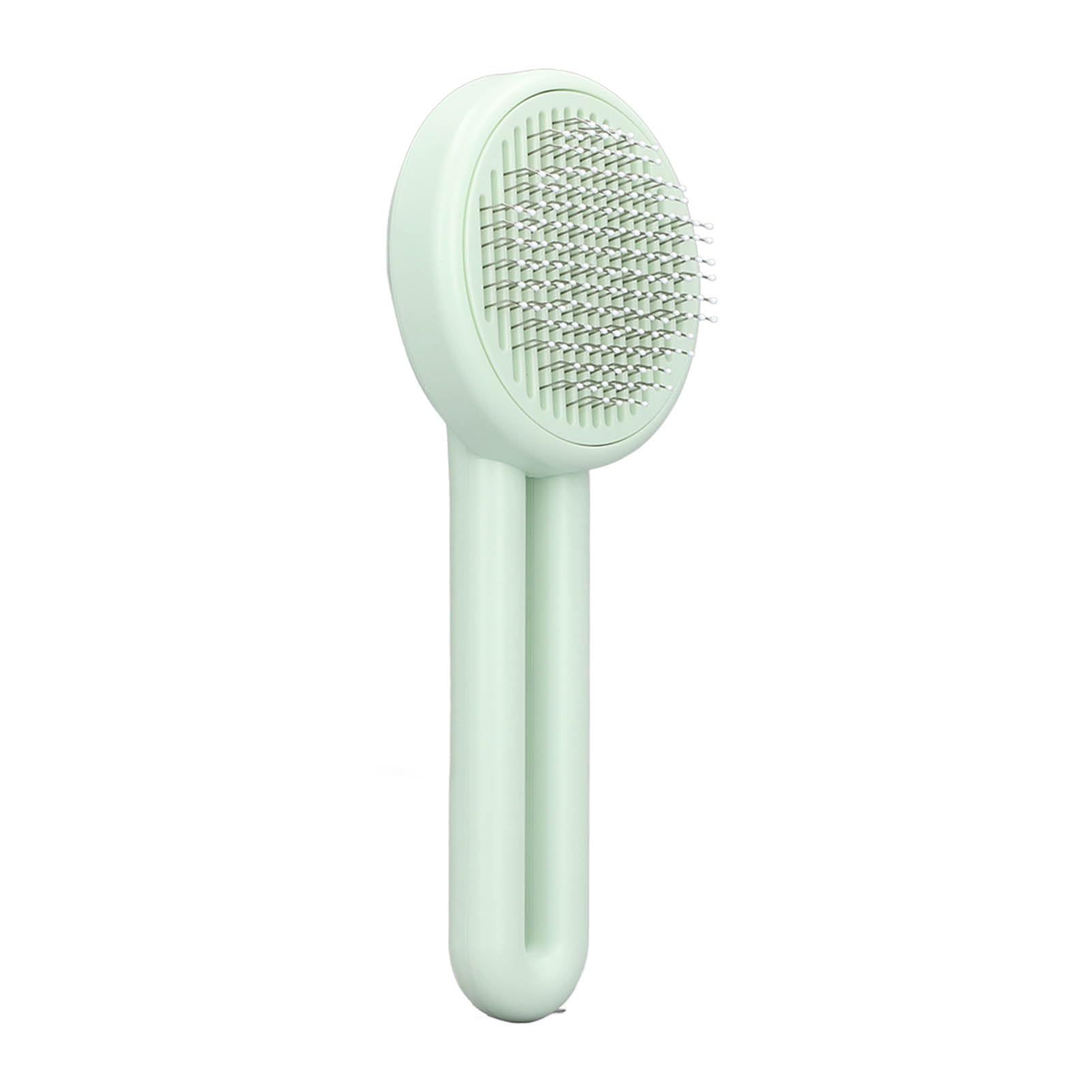 Pet Shedding Comb, Rounded Head Stainless Steel Needle Multipurpose Pet Hair Brush for Cats Dogs Hair Removal (Mint Green)