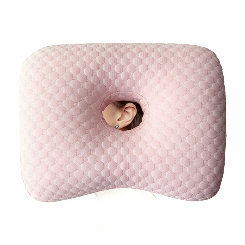 Ear Protection Pillow, Ice Bean Pink For Summer [Vacuum Pack Available]